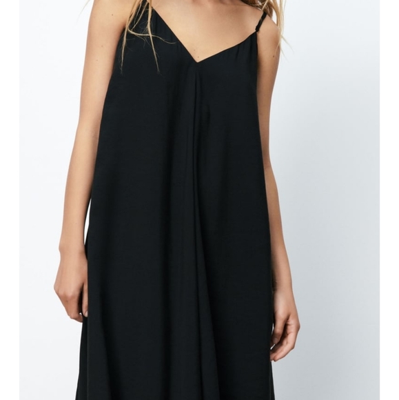 Zara * Oversized Flowy Boho Maxi Black Dress - Picture 4 of 6